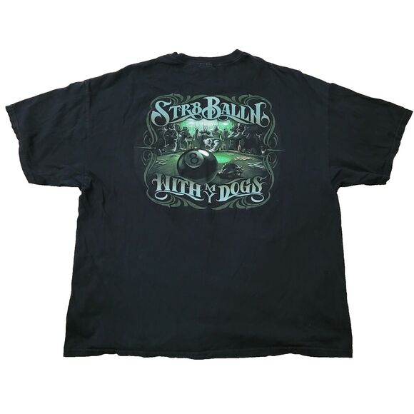 Vtg Tennessee River T shirt Mens 3XL Black Str8 Ballin With My Dogs Band… - Picture 1 of 11